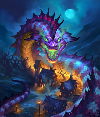 Dragon, hearthstone: the witchwood, card game HD phone wallpaper