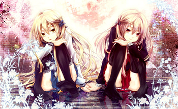 Sora Garakuta Waltz, blue, sexy, skirt, smile, thigh highs, hot, cute, beautiful, anime girls, beauties, beauty, pretty, red, stunning HD wallpaper