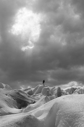 Winter, Ice, Snow, Silhouette, Miscellanea, Miscellaneous, Loneliness HD phone wallpaper