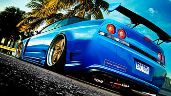 Blue Car HD wallpaper