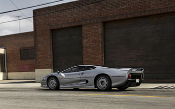 Jaguar XJ220, rear view, exterior, gray XJ220, retro supercar, retro hypercar, British sports cars, Jaguar HD wallpaper