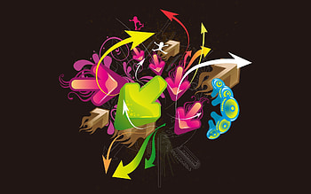 Vector, Bright, Multicolored, Motley, Colorful, Colourful, Arrows HD wallpaper