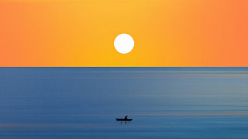 Minimal Morning Boat, morning, boat, minimalism, minimalist, artist, artwork, digital-art HD wallpaper