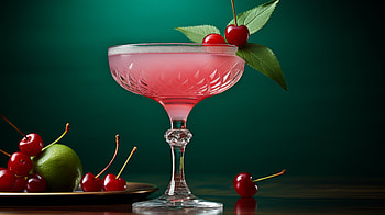 Cherry Daiquiri Elegance | AI Art, AI Art, food, Daiquiri HD wallpaper