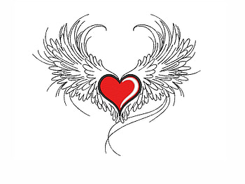 Heart With Wings, Creative fabrica design, Symbol of love, Expressive art HD wallpaper