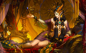 Queen's Crown, , girl, gold, queen, woman, art, beautiful, crown, digital, fantasy, lamamake HD wallpaper