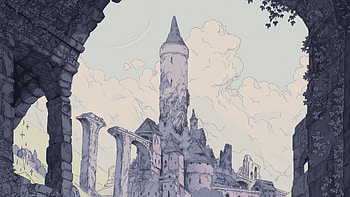 cartoon-castle, Digital Art, Digital Painting, Illustration, Artwork, Landscape HD wallpaper