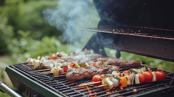 BBQ Skewers and Grill, bbq, Grill HD wallpaper