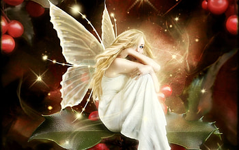 Beautiful White Fairy, fairy, trees, wings, fantasy HD wallpaper