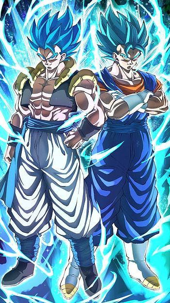 Gogetta y Vegito SSj b, aqua, art HD phone wallpaper