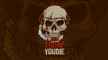 Today You Die, skull, typography, artwork HD wallpaper
