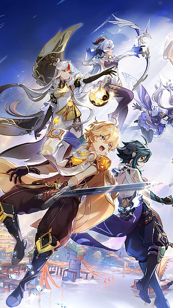 Xiao (Genshin Impact), Keqing (Genshin Impact), Ganyu (Genshin Impact), Aether (Genshin Impact), video game, Genshin Impact HD phone wallpaper