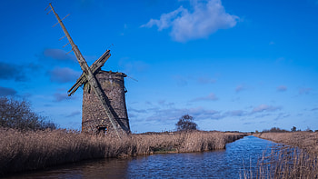 Abandoned-Windmill, sky, nature, Abandoned, Windmill HD wallpaper