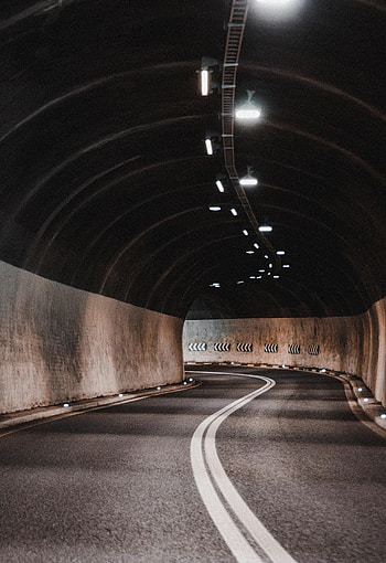 Miscellanea, Miscellaneous, Road, Markup, Illumination, Lighting, Tunnel HD phone wallpaper