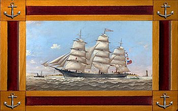 Lucy G Dow 2, lucy g dow, art, sailboat, 1883, artwork, scenery, wide screen, painting, seascape HD wallpaper
