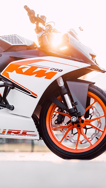 Ktm Rc 200, White Background, bike HD phone wallpaper