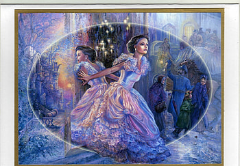 Enchanted Fantasy, i, white, pimk, blue, fantasy, woman HD wallpaper