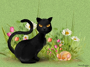 SHOULD I WAKE UP MY LUNCH, CREATION, ABSTRACT, CAT, MOUSE HD wallpaper