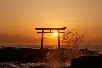 Landscape, Nature, Sunset, Waves, Shore, Bank, Ocean, Spray HD wallpaper