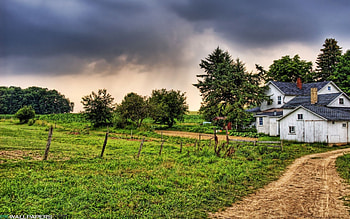 Country house, Peaceful abode, Rural charm, Countryside living HD wallpaper