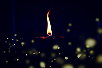 Fire, Dark, Glare, Flame, Blur, Smooth, Candle HD wallpaper