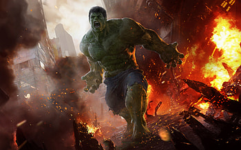 Hulk Doing Destruction Artwork, hulk, artwork, superheroes HD wallpaper