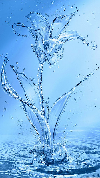 Water flowers . . Water art HD phone wallpaper