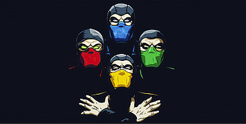 Mortal Kombat Dark Minimal, sub-zero, scorpion, mortal-kombat, games, minimalism, minimalist, dark, black HD wallpaper