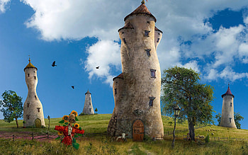 Building, Fantasy HD wallpaper