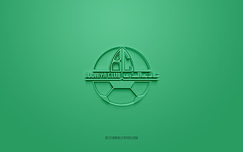Budaiya Club, creative 3D logo, green background, Bahraini Premier League, 3d emblem, QSL, Bahraini Football Club, Budaiya, Bahrain, 3d art, football, Budaiya Club 3d logo HD wallpaper