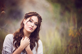 Gorgeous Girl, view, bokeh, hair, portrait HD wallpaper