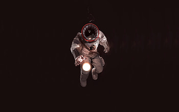 Astronaut Horror, astronaut, artist, artwork, digital-art HD wallpaper