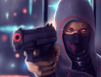 Girl Pistol Futuristic, warrior, pistol, fantasy-girls, artist, artwork, digital-art HD wallpaper