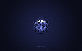 NK Dugopolje, Croatian football club, blue logo, blue carbon fiber background, Druga HNL, football, Dugopolje, Croatia, NK Dugopolje logo HD wallpaper