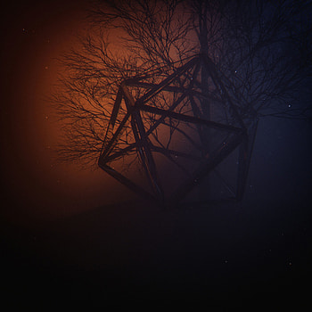 Dark, Miscellanea, Miscellaneous, Wood, Tree, Figure, Face, Facets HD phone wallpaper