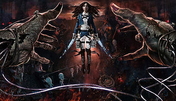 Such evil will be punished, halloween, omrikoresh, fantasy, alice madness, girl, luminos, hand, dark HD wallpaper