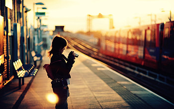 Miscellanea, Miscellaneous, Girl, Mood, Station, Railway Station HD wallpaper