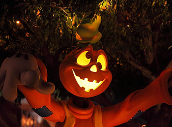 Cartoon, Holidays, Halloween, Shine, Light, Wood, Tree, Eyes, Holiday, Hero HD wallpaper