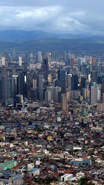 Manila cityscape, Modern architecture, Urban development, Metropolitan charm HD phone wallpaper