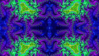 Trippy Psychedelic Fractal, trippy, psychedelic, aesthetic, blue, green, Abstract, fractal, abstract blue, abstract green HD wallpaper