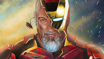 Old Iron Man, iron-man, superheroes, artwork, artist HD wallpaper