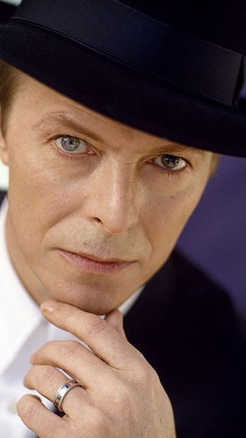 David Bowie, Hat look, Face ring, High-resolution HD phone wallpaper