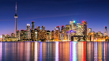 Toronto skyline, Travels, Night HD wallpaper