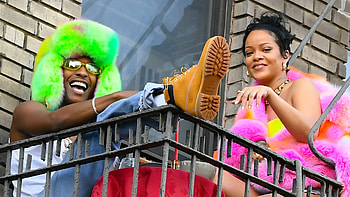 Rihanna and ASAP Rocky, Dual monitor , Samantha Mercado HD wallpaper