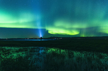 Nature, Night, Glow, Human, Person, Northern Lights, Aurora Borealis HD wallpaper