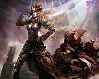 Adventure Chronicle, steampunk, art, girl, beautiful, dress, woman, painting, anime, pretty, drawing, hat HD wallpaper