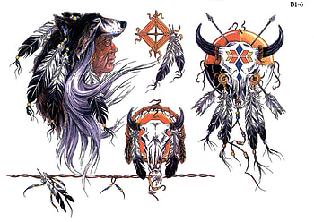Native American, Artistic, Psychedelic, Tattoo, Trippy HD wallpaper