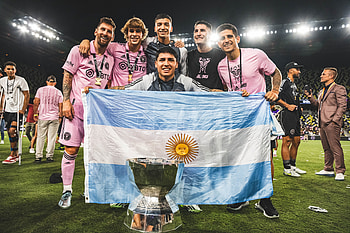 Inter Miami CF Celebration with Argentine Pride -, Lionel Messi, Inter Miami CF, Sports HD wallpaper
