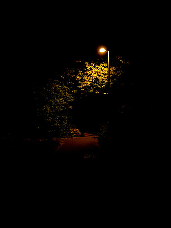 Lampost, heat, sky, trippy, night, bart HD phone wallpaper
