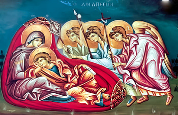 Ο ΑΝΑΠΕΣΩΝ, Theotokos, God, Jesus, angels HD wallpaper